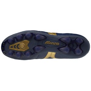 Mizuno Morelia II Md Ποδοσφαιρικα Παπουτσια Ανδρικα - Μπλε/Χρυσο Χρωμα